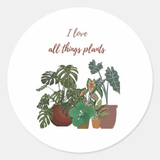 Sticker Rond tout plante