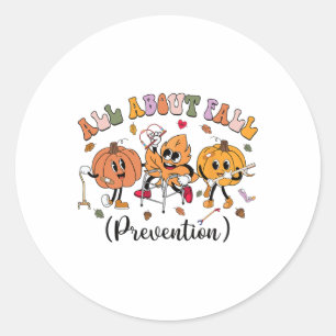 Sticker Rond Tout sur la prévention de l'automne Thanksgiving A