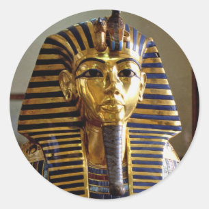 Sticker Rond Toutankhamon - Masque d'inhumation