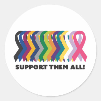 Sticker Rond Toute la sensibilisation au cancer