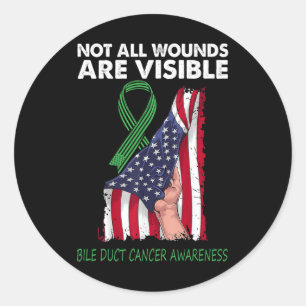 Sticker Rond Toutes Les Blessures Ne Sont Pas Visibles Bile Duc