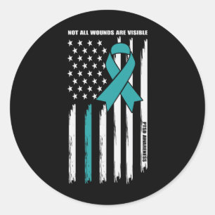 Sticker Rond Toutes Les Blessures Ne Sont Pas Visibles - Sensib