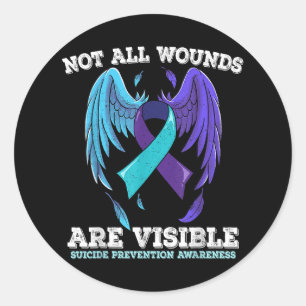 Sticker Rond Toutes Les Blessures Ne Sont Pas Visibles Sensibil