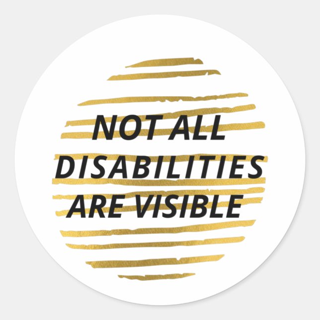 Sticker Rond Toutes les déficiences ne sont pas visibles (Devant)