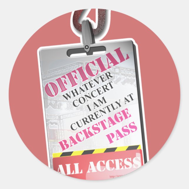 Sticker Rond Toutes les passes d'accès (Devant)