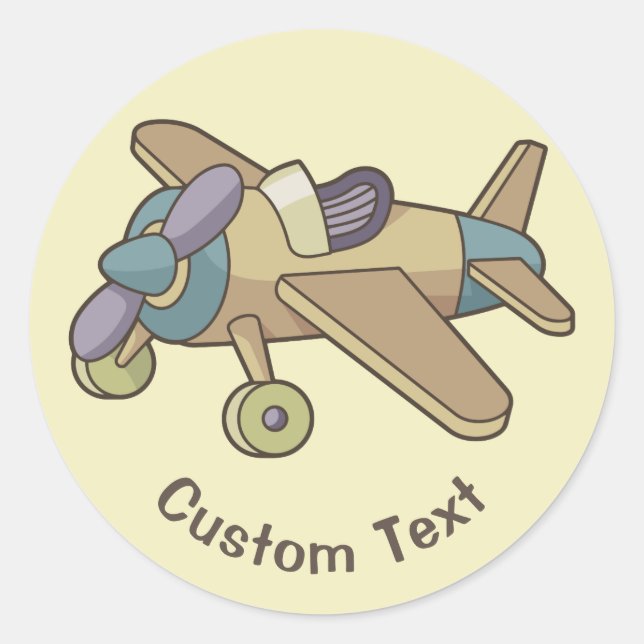 Sticker Rond Toy Avion (Devant)