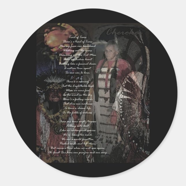 Sticker Rond trace des larmes (Devant)