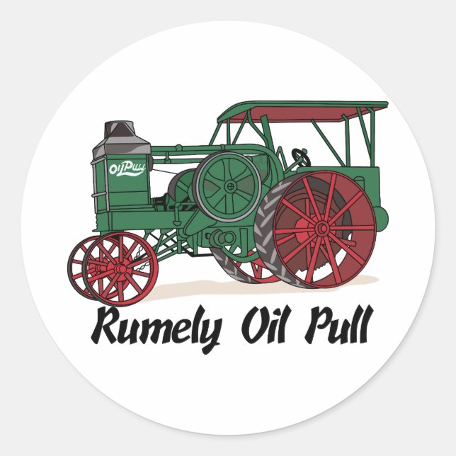 Sticker Rond Tracteur à extraction d'huile rare (Devant)