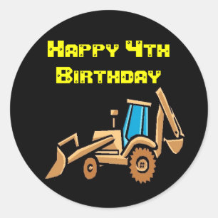 Sticker Rond tracteur, Anniversaire !