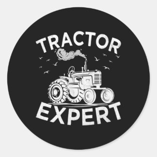 Sticker Rond Tracteur Expert Tracteurs Agriculteur