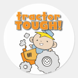 Sticker Rond Tractor T-shirts et cadeaux robustes