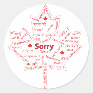 Sticker Rond Traduction essentielle pour des Canadiens