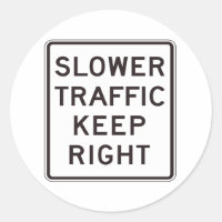 Trafic plus lent à droite