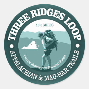 Sticker Rond Trail de boucle Three Ridges
