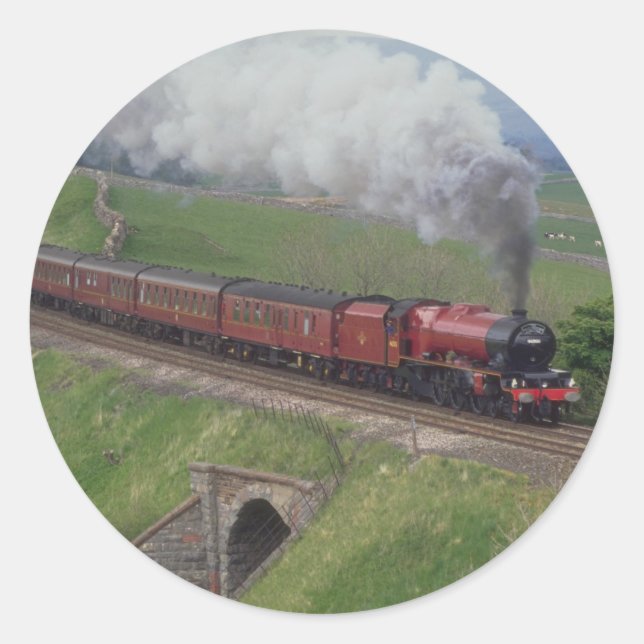Sticker Rond Train à vapeur (Devant)
