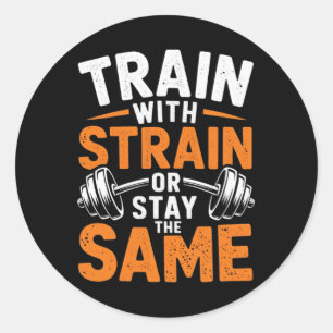 Sticker Rond Train Avec Soudure - Fitness Bodybuilding Poids