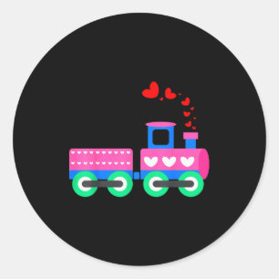 Sticker Rond Train Chargé d'Amour Saint-Valentin - Opérateur de