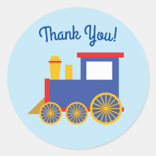 Sticker Rond Train Cute Choo-Choo 1er Anniversaire Thème