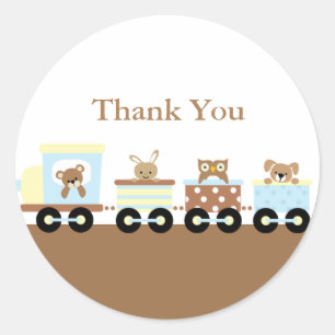 Sticker Rond Train de jouets