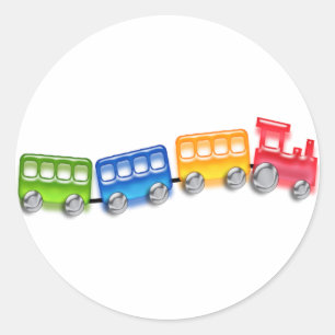 Sticker Rond Train de jouets