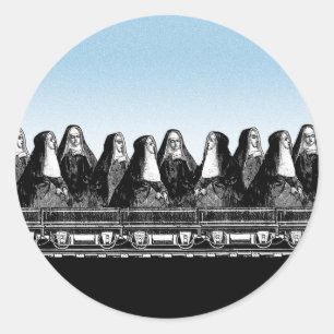 Sticker Rond Train de Nun