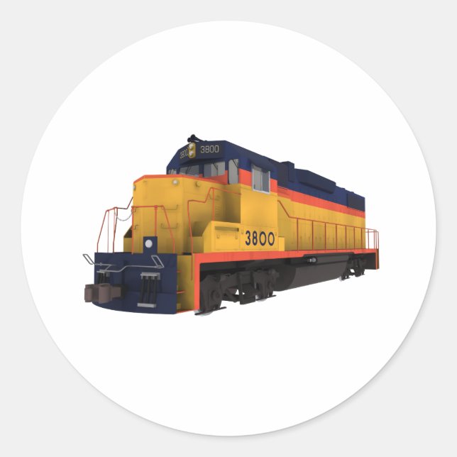 Sticker Rond Train Engine : Chesapeake Color Scheme : (Devant)