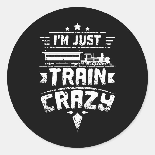 Sticker Rond Train fou (Devant)
