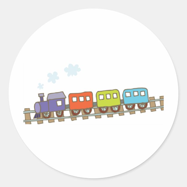 Sticker Rond Train sur piste (Devant)