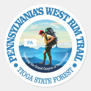 Sticker Rond Traînée occidentale de la jante de la Pennsylvan