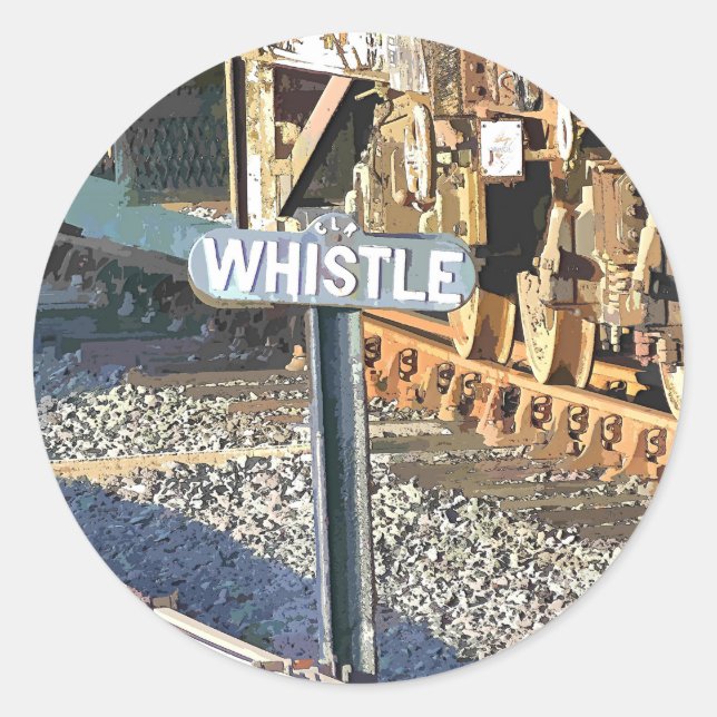 STICKER ROND TRAINS À VAPEUR (Devant)