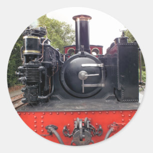 STICKER ROND TRAINS À VAPEUR
