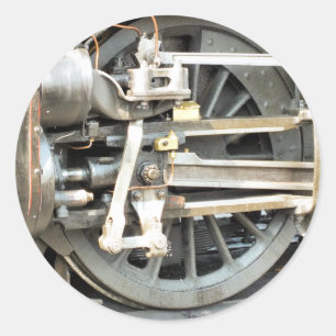 STICKER ROND TRAINS À VAPEUR