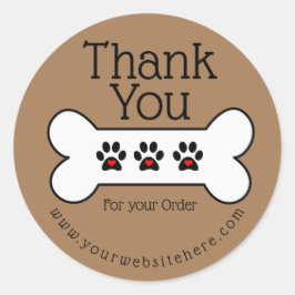 Sticker Rond Traite de chien boulangerie d'affaires | Personnal