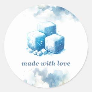Sticker Rond Traitements de marshmallow Carrés à la luffy