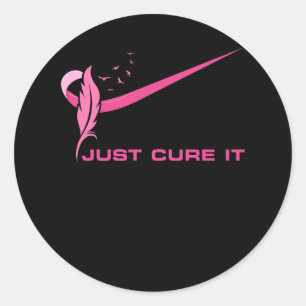 Sticker Rond Traitez-Le Élégant Conscience du cancer du sein ro