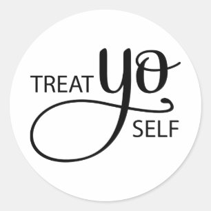 Sticker Rond Traitez-vous soi