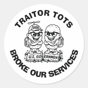 Sticker rond "TRAITOR TOKKE NOS SERVICES"
