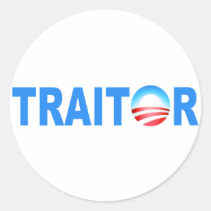 Sticker Rond TRAÎTRE Obama