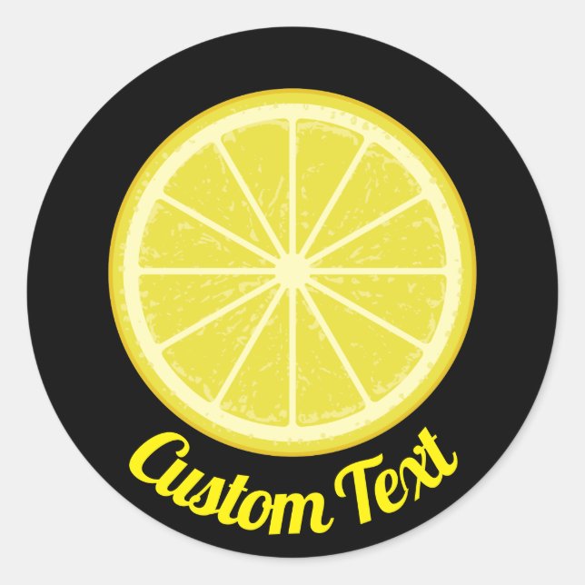 Sticker Rond Tranche de citron (Devant)