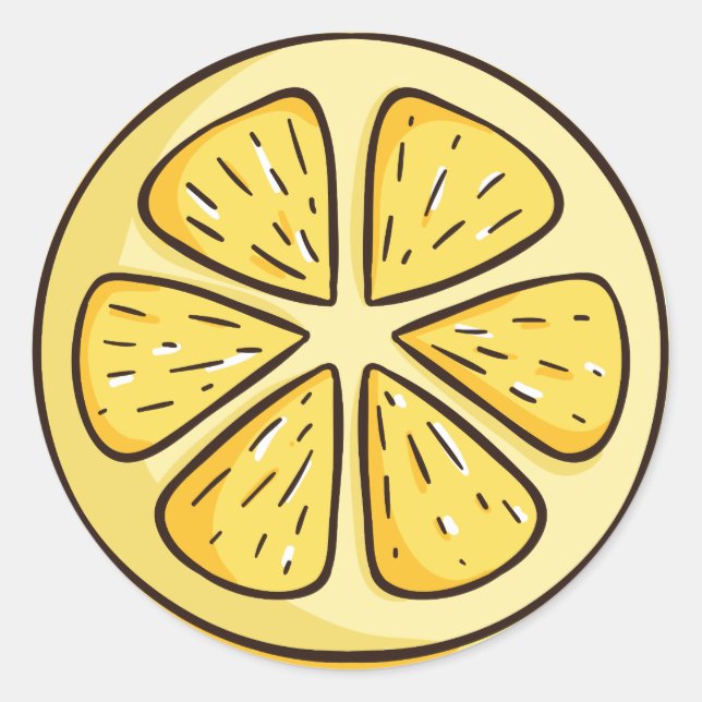 Sticker Rond Tranche de citron (Devant)