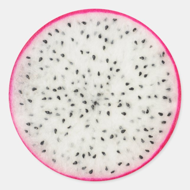 Sticker Rond Tranche de fruits du dragon (Devant)