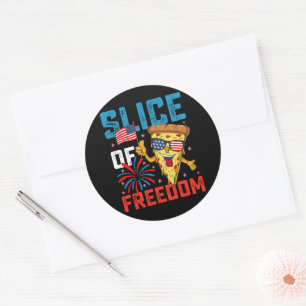 Sticker Rond Tranche de liberté Lunettes de soleil Drapeau USA 