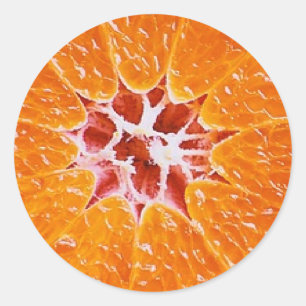 Sticker Rond tranche orange
