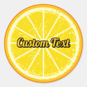 Sticker Rond tranche orange