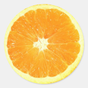 Sticker Rond tranche orange