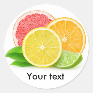Sticker Rond Tranches d'agrumes
