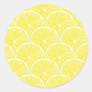 Sticker Rond Tranches de citron