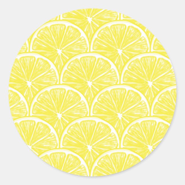 Sticker Rond Tranches de citron (Devant)