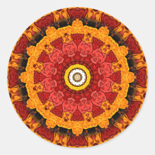 Sticker Rond Tranches décoratives d'orange
