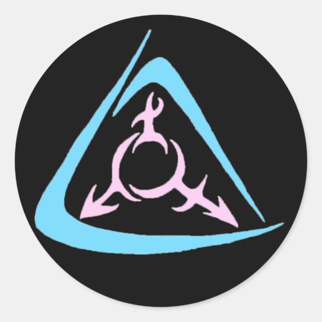 Sticker Rond trans céleste (Devant)